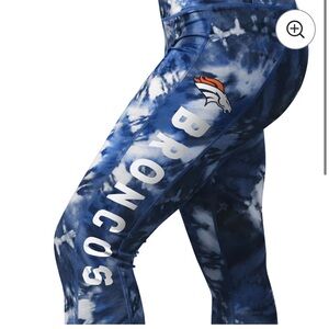 Women's Denver Broncos MSX by Michael Strahan Navy Aubrey Tie-Dye Leggings